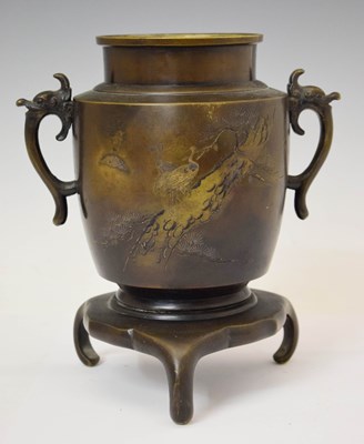 Lot 319 - Japanese Meiji period bronze vase