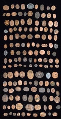 Lot 201 - Collection of approximately one hundred and forty-five Grand Tour style cast metal intaglios