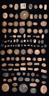 Lot 205 - Collection of approximately one hundred and twenty Grand Tour style cast metal intaglios