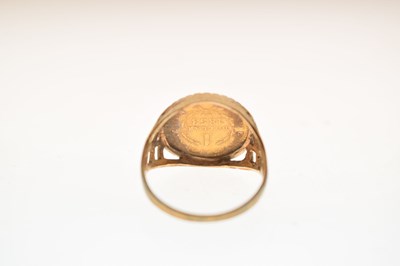 Lot 37 - US 1 dollar 1853 coin 9ct gold ring