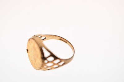 Lot 37 - US 1 dollar 1853 coin 9ct gold ring