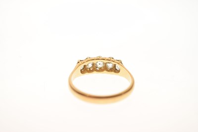 Lot 9 - Diamond 18ct yellow gold ring