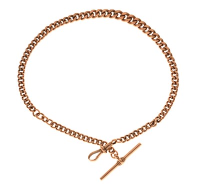Lot 44 - 9ct gold Albert watch chain