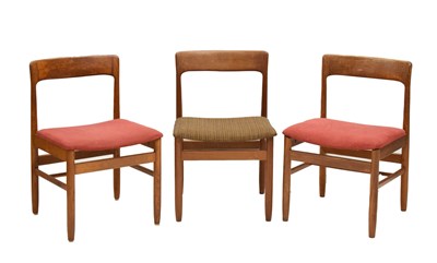 Lot 428 - Set of three Danish teak dining chairs