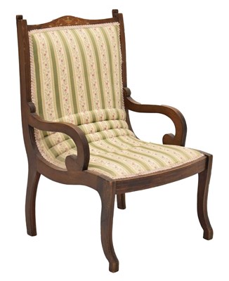 Lot 449 - 19th century inlaid mahogany chair