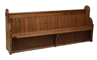 Lot 452 - Early 20th century pine church pew