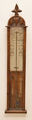 Lot 417 - Late Victorian / Edwardian oak-cased Admiral Fitzroy barometer