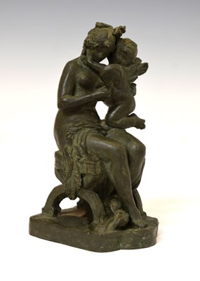 Lot 235 - S. Bechhof (early 20th century) - Cast bronze model of Venus and Cupid