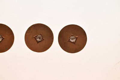 Lot 61 - Set of six diamond set shirt studs