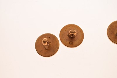 Lot 61 - Set of six diamond set shirt studs
