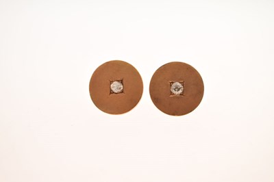 Lot 61 - Set of six diamond set shirt studs