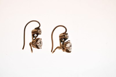 Lot 60 - Pair of early 20th century diamond drop earrings