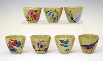 Lot 637 - Moorcroft - Seven sake cups