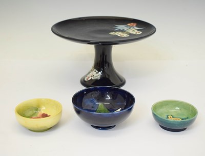 Lot 628 - Moorcroft - Tazza and three small bowls