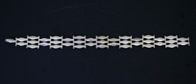 Lot 248 - Circa 1960s retro unmarked white metal Scandinavian style gate bracelet