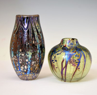 Lot 440 - Norman Stuart Clarke (b.1946) - Two contemporary studio glass vases