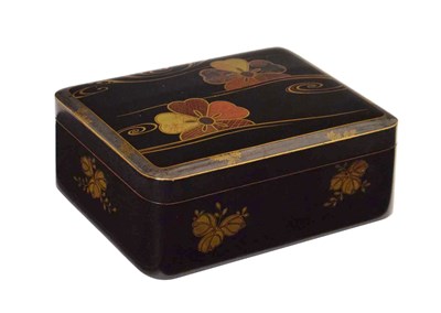 Lot 348 - Japanese black lacquer box