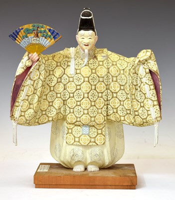 Lot 349 - Japanese carved figure of a Sansabo dancer in Okina mask