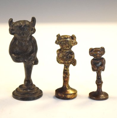 Lot 261 - Three metal Cornish Imp seals