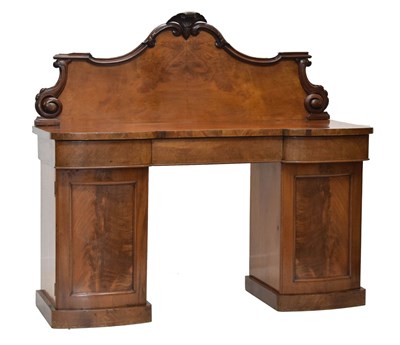 Lot 794 - Victorian mahogany twin pedestal sideboard
