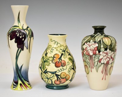 Lot 633 - Moorcroft - Tapered vase, ovoid vase, etc