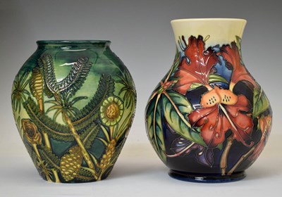 Lot 621 - Moorcroft - Large bulbous vase in the 'Simeon' pattern, etc