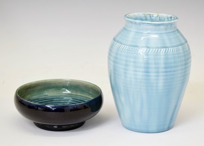 Lot 627 - Moorcroft - 'Natural' range baluster vase, and dish