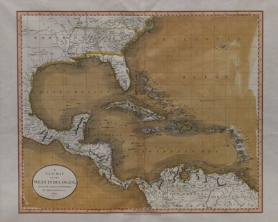 Lot 384 - A New Map of the West India Isles, John Cary 1803