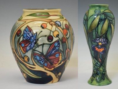 Lot 616 - Moorcroft - 'Hartgring' ovoid vase and 'Rain Forest' baluster vase