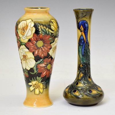 Lot 623 - Moorcroft - 'Victoriana' baluster vase and 'Phoenix' vase