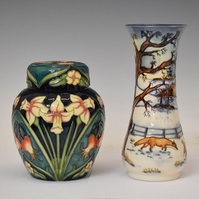 Lot 618 - Moorcroft - 'Carousel' ginger jar, etc