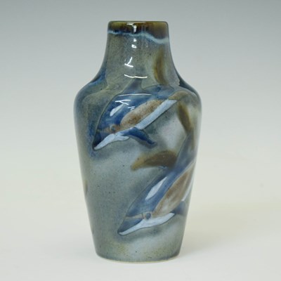 Lot 610 - Cobridge 'Dolphins' vase