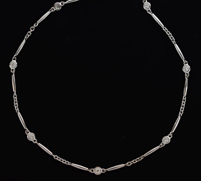 Lot 43 - Cartier diamond 18ct white gold necklace