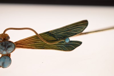 Lot 70 - Large Art Nouveau style dragonfly cloak pin