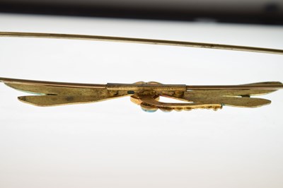 Lot 70 - Large Art Nouveau style dragonfly cloak pin
