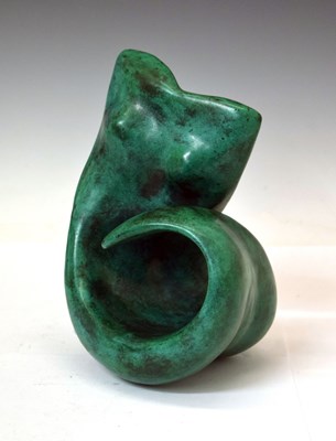 Lot 458 - Marzia Colonna (Italian-British, b.1951) - Green-patinated bronze - Mermaid