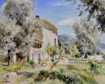 Lot 424 - Gabriel Deschamps (French, 1919-2011) - Oil on canvas - French country garden