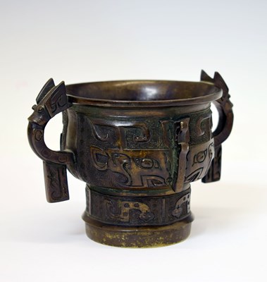Lot 326 - Small Chinese bronze censer, Western Zhou style