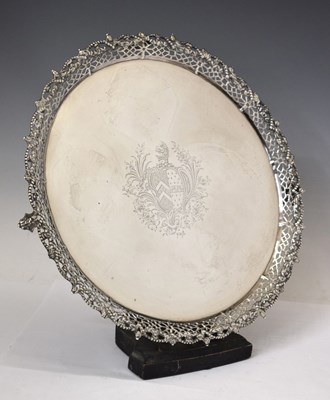 Lot 130 - Early George III armorial silver salver