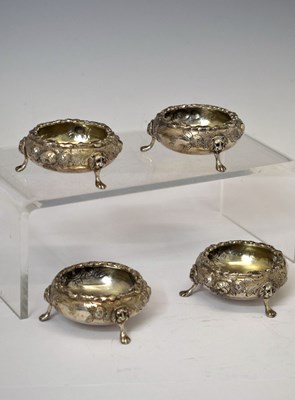 Lot 116 - Set of four Victorian silver circular table salts