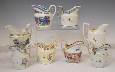 Lot 599 - Collection of late 18th and early 19th century porcelain milk jugs