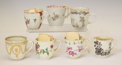 Lot 596 - Collection of mainly early 19th century porcelain tea and coffee cups