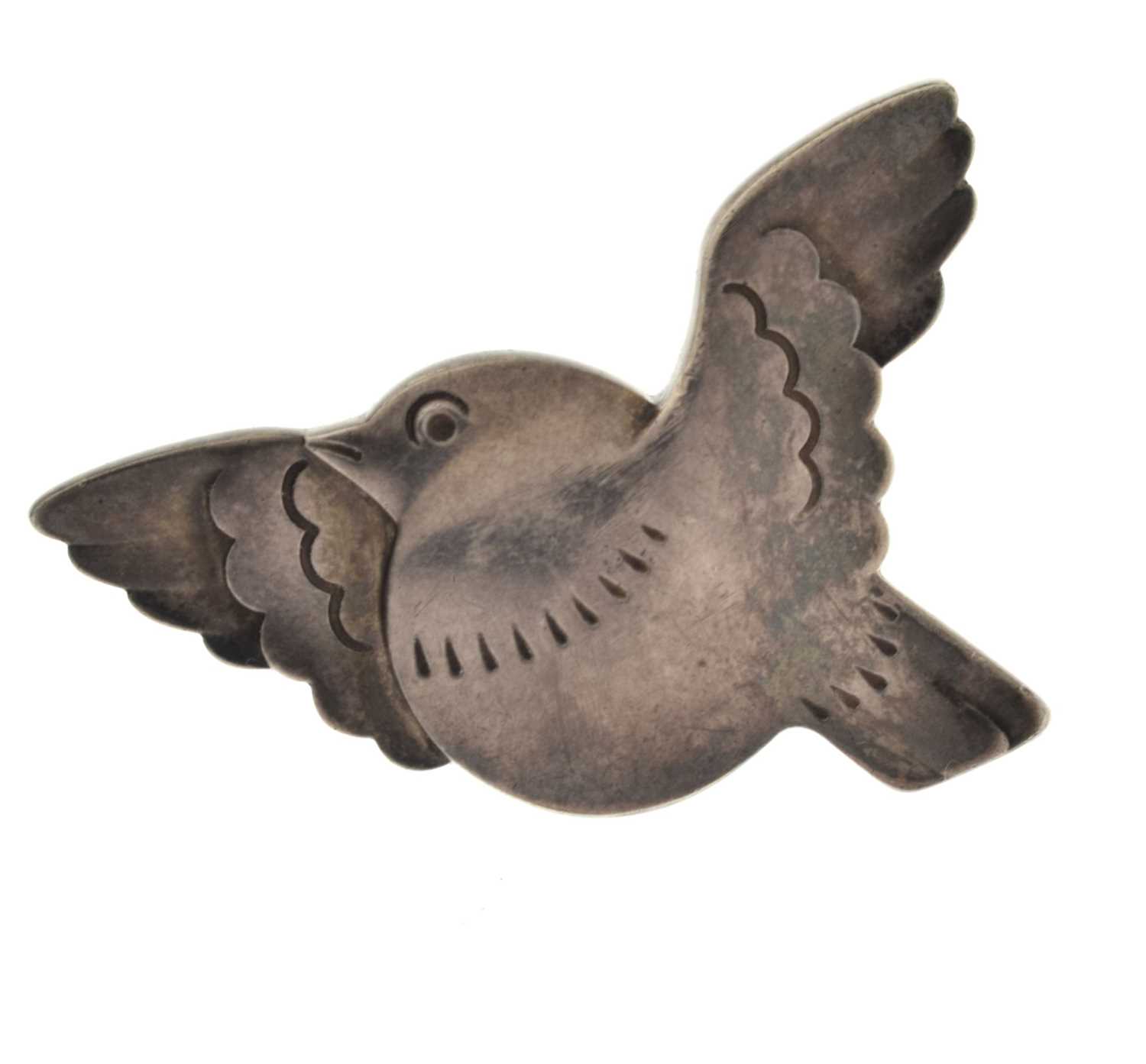 Lot 75 - Georg Jensen silver bird brooch No.320