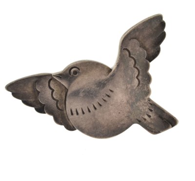 Lot 75 - Georg Jensen silver bird brooch No.320