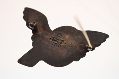 Lot 75 - Georg Jensen silver bird brooch No.320