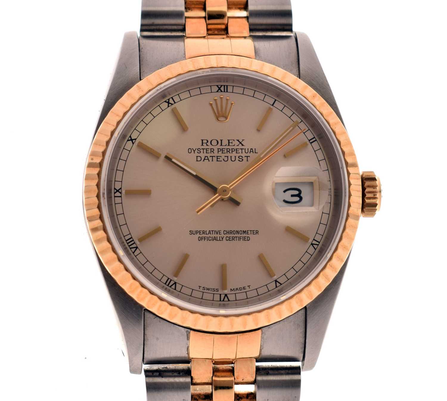 Lot 80 - Rolex - Gentleman's Oyster Perpetual Datejust bracelet watch, ref 16233