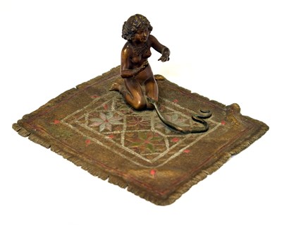 Lot 218 - Franz Xavier Bergman, (1861-1936) - Early 20th century Austrian cold painted bronze figure