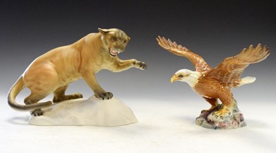 Lot 418 - Beswick Puma 1702  together with a Beswick Bald Eagle 1018