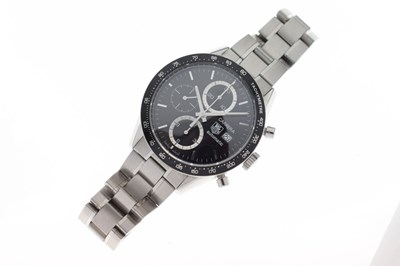 Lot 95 - Tag Heuer - Gentleman's Carrera Automatic bracelet watch, model CV2010