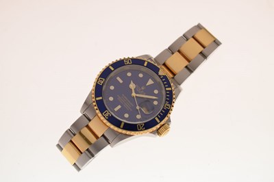 Lot 79 - Rolex - Gentleman's Submariner two-tone stainless steel bracelet watch, ref.16613